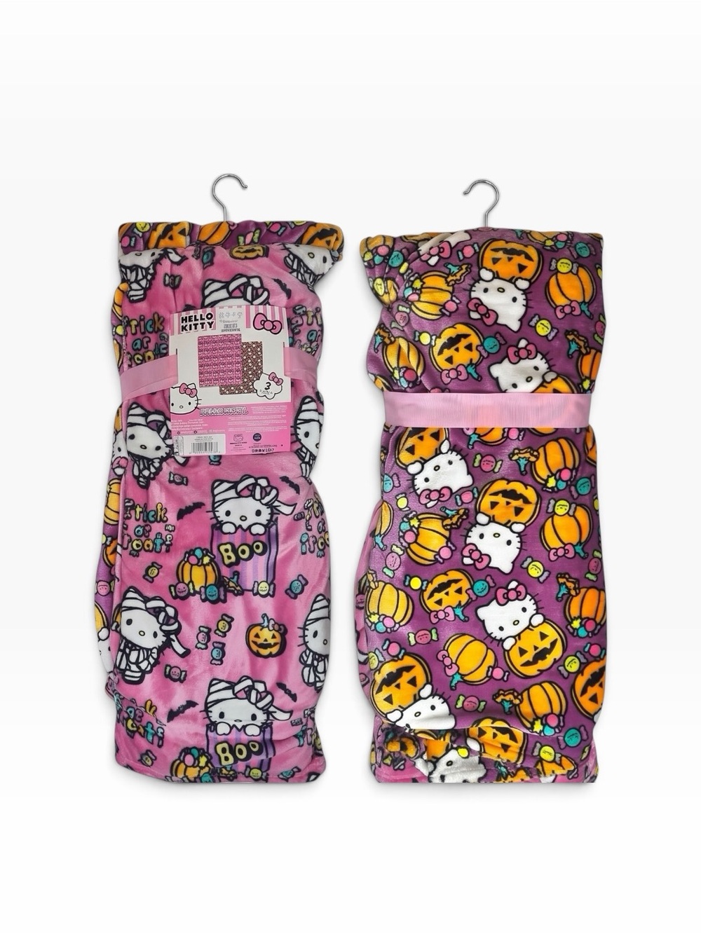 Hello Kitty Halloween 2-Pack Cloud Throw Blankets – 60 x 70 in